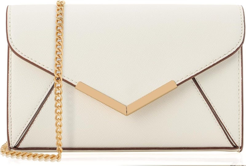DEXMAY DM DEXMAY Women Envelope Clutch Faux Saffiano Leather Evening Handbag Foldover Clutch Bag Formal Dressy Purse - Image 2